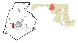 Location of Braddock Heights, Maryland