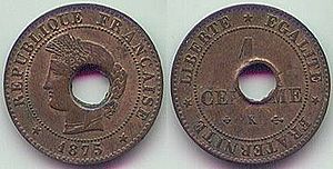 Fransk Cochinchina Sapeque 1875.jpg