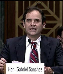 Gabriel Sanchez at Senate confirmation hearing Gabriel Sanchez (Judge).jpg