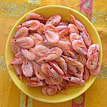 gekochte Meeresgarnelen / boiled sea shrimps