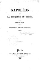 Louis Geoffroy, Napoléon et la conquête du monde, 1836    