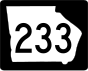 State Route 233 Markierung