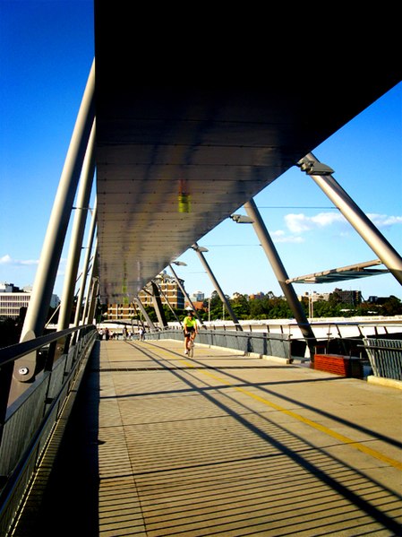 The Goodwill Bridge connecting the South Bank Parklands to Gardens Point