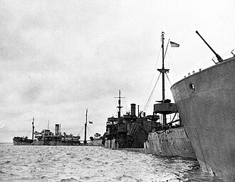 Gooseberry line of ship used as artificial harbour breakwater in June of 1944 GooseberryJune1944.jpg