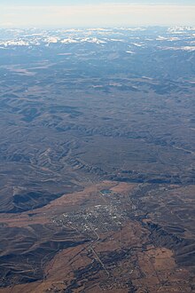 An aerial view of Gunnison.
