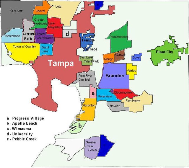 Áreas incorporadas destacadas no mapa do condadoCidades incorporadas em negrito; CDPs em fonte pequena.