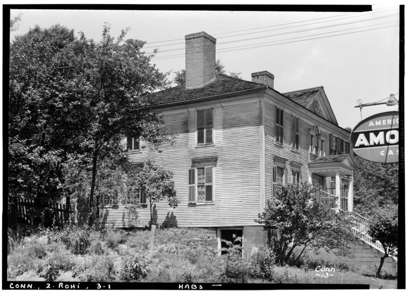 File:Historic American Buildings Survey James Rainey, Photographer May 7, 1936 SOUTHEAST ELEVATION - Captain Asa Deming House, Rocky Hill (moved to MA, Wellesley), Rocky Hill, Hartford HABS CONN,2-ROHI,3-1.tif