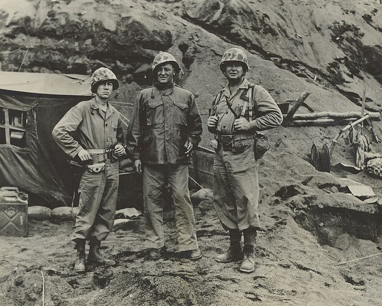 File:Hogaboom, Erskine and Wilson, Iwo Jima.jpg
