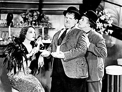 Laurel and Hardy with Lupe Velez in Hollywood Party (1934) Hollywoodparty.jpg