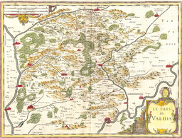 Карта Валуа. Гравюра Гондіуса, 1620