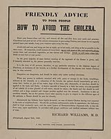 How to avoid the cholera leaflet; Aberystwyth; August 1849