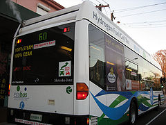 A fuel cell bus in Perth, Western Australia