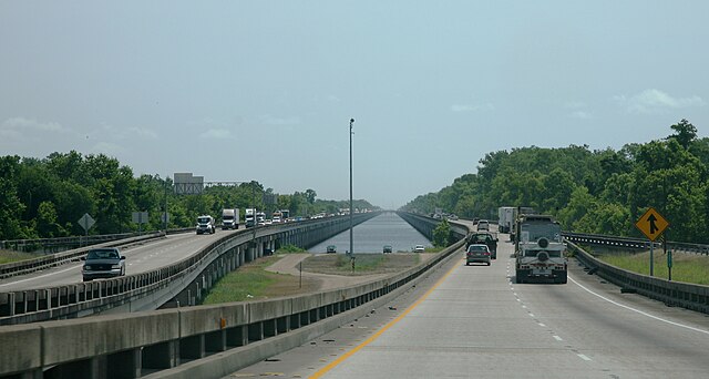 Atchafalaya Swamp Freeway in Iberville Parish