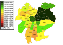 Santiago by Human Development Index on a commune-basis in 2017.