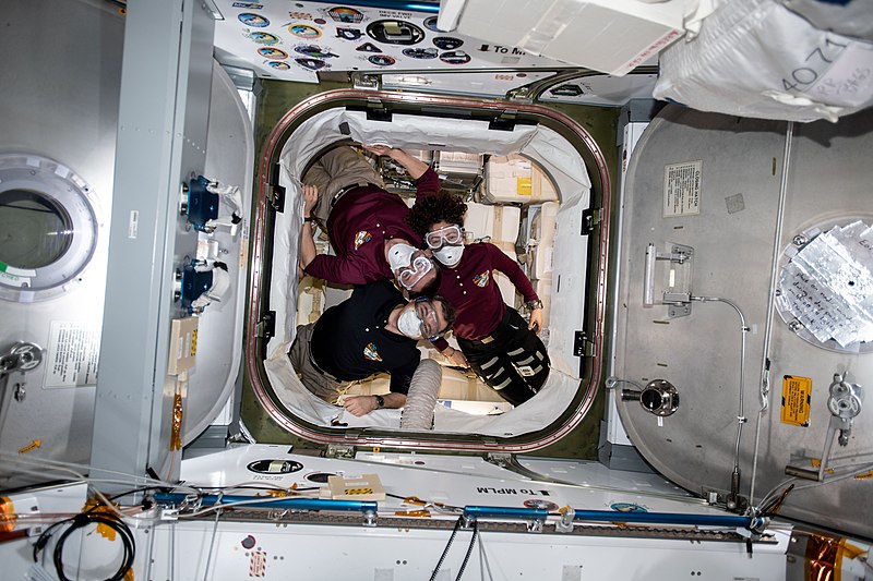 File:ISS-62 crewmembers inside the Dragon.jpg