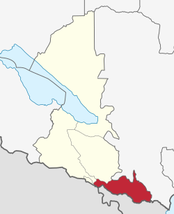 Vị trí của huyện Ileje trong vùng Mbeya