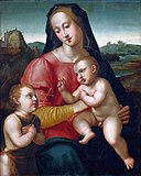 Panna z Dzieciątkiem i św. Janem Chrzcicielem, Innocenzo di Pietro Francucci da Imola, 1550
