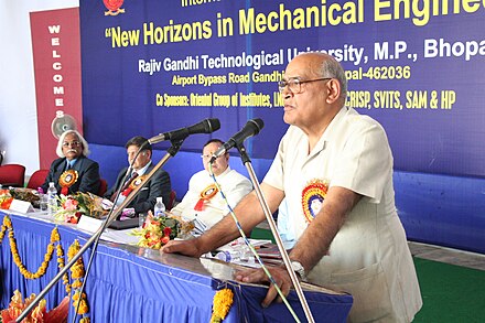 Inaugurating a seminar "New Horizons in Mechanical Engineering" at Rajiv Gandhi Technological University.jpg