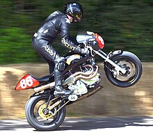 Beau 'Beato' Beaton on the Irving Vincent at Goodwood Festival of Speed in 2012 Irving Vincent Australia cropped.jpg