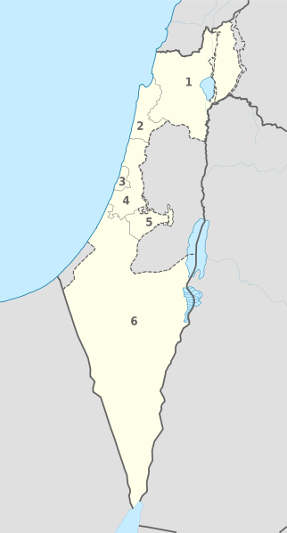 File:Israel (-non-integral Palestinian territories), administrative divisions - Nmbrs - monochrome.svg