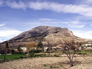 Cerro Jabalcon -vuoret hallitsevat Soukharin kaupunkia