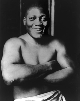 <span class="mw-page-title-main">Jack Johnson (boxer)</span> African-American world champion boxer (1878–1946)