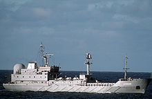 East German intelligence ship Jasmund Jasmund1986.jpg