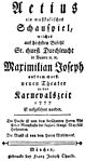 Josef Mysliveek - Ezio - tysk tittelside til libretto - München 1777.jpg