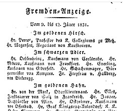 Königlich Bayerischer Polizey-Anzeiger von München, Nro. 7-1831, 23. Januar 1831, S. 49 oben