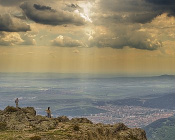 Поглед на град Сливен у Бугарској.