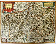 La Val Furba in una mappa del 1618, parte del Contado di Bormio.