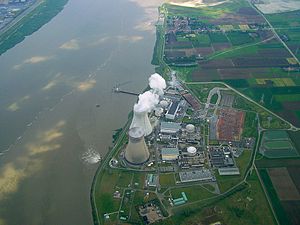 Luftbild des Kernkraftwerks