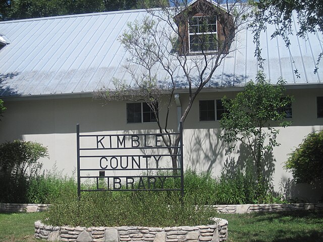 Kimble County Library in Junction contains the museum of the late U.S. Representative O.C. Fisher.