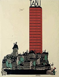 Poster for "Tabu" cigarette paper (1919)