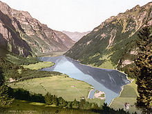 Klöntalersee eind 19e eeuw