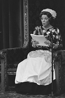 Koningin Beatrix tijdens het uitspreken van de troonrede, Bestanddeelnr 934-0762.jpg