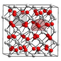 Krystalová struktura oxidu yttritého __ Y3+      __ O2−