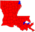 Parishes won by Commissioner of Insurance candidates in the October 22, 2011 election.
Mike Strain
Jamie LaBranche LAAgCom2011.png