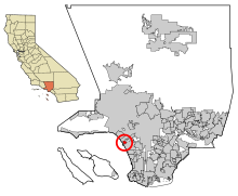 LA County Incorporated Alanları Marina del Rey vurgulanmıştır.svg