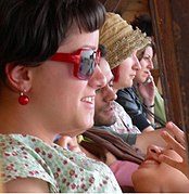 Teens at La Motoare, terrace bar on the roof of the National Theatre