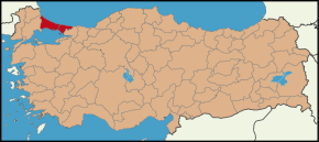 İstanbul (provinca) na zemljevidu