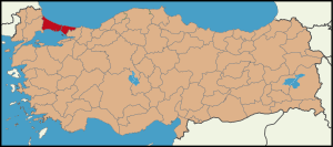 Localização da província de Istambul na Turquia