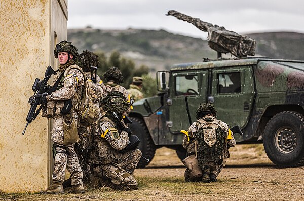 Latvian soldiers during the NATO exercise "Trident Juncture 2015"