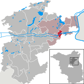 Poziția Liepe pe harta districtului Barnim