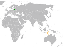 Location of Lithuania and East Timor