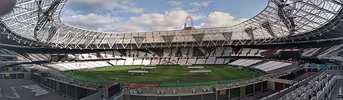 Panoramic picture of the interior of the London Stadium London Stadium panorama picture.jpg