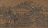 Landscape; by Dong Yuan; turn of the 18/19th century; handscroll, ink on silk; 39.1 × 717.6 cm; Metropolitan Museum of Art