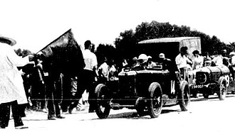 The MG J3 of Tom Hollinrake at the start of the race. Hollinrake placed third. MG J3 of Tom Hollinrake, 1936 Victorian Sporting Car Club Trophy.jpg