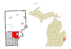 Macomb County Michigan Incorporated e Aree non incorporate Clinton Highlighted.svg