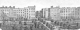 The east side of Madison Square Park (1801-c.1886) Madison Square (East side) (NYPL b13476046-EM11348) crop.jpg